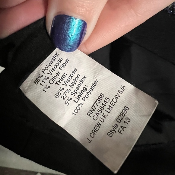 Madewell Shimmer Weave Blue Metallic Black Panel Tweed Shift Dress 12 - Picture 7 of 9